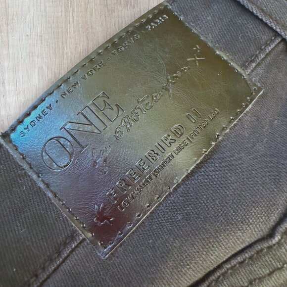 ONE X ONETEASPOON Black Freebird II Low Waist Short Rise Fitted Leg Jeans 26 - Picture 6 of 8